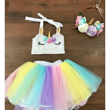 Kids Child Girls Rainbow Colorful Tutu Skirt Tulle Tutu Mini Dress Dancewear JH Kids Child Girls Rainbow Colorful Tutu Skirt Tulle Tutu Mini Dress Dancewear JH